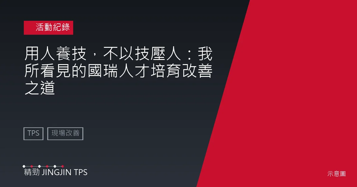 活動紀錄示意圖：用人養技，不以技壓人：我所看見的國瑞人才培育改善之道
